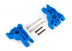 Traxxas TRX9050X Dragers, fusee, achter, extreem zwaar, blauw (links & rechts)/ 3x41mm scharnierpenn