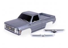 Traxxas TRX9212-SLVR BODY, CHEVROLET K10 TRUCK (1979), COMPLEET, ZILVER (GESCHILDERD, STICKERS AANGE