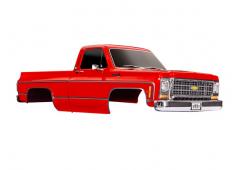 Traxxas TRX9212R Body, Chevrolet K10 Truck (1979), compleet, rood (gelakt, stickers aangebracht) (in