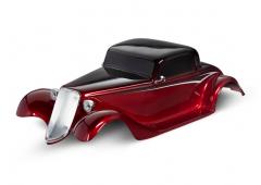 Traxxas TRX9333R Body, Factory Five '33 Hot Rod Coupe, compleet (rood) (gelakt, emblemen aangebracht