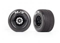 Traxxas TRX9475 Banden & wielen, gemonteerd, gelijmd (Weld gloss black wielen, banden, foam inserts)