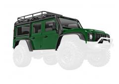 Traxxas TRX9712-GRN Body, Land Rover Defender, compleet, groen (inclusief grille, zijspiegels, deurg