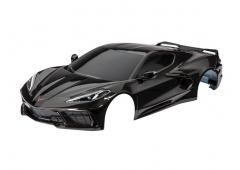 Traxxas TRX9311A Body, Chevrolet Corvette Stingray, compleet (zwart) (gelakt, stickers aangebracht) 