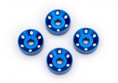 Wheel washers, machined aluminum, blue (4)
