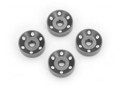 Wheel washers, machined aluminum, gray (4)