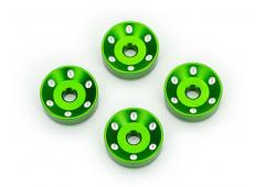 Wheel washers, machined aluminum, green (4)