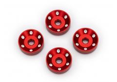 Wheel washers, machined aluminum, red (4)