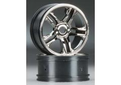 Traxxas TRX6478 Wielen, split-spaken (zwart chroom) (voor) (2)