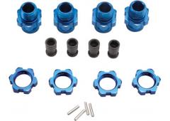 Traxxas TRX6856X Wielnaaf Set 17mm Kort Blauw Slash 4WD (4)