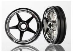 Traxxas TRX6974 Wheels, 5-spoke (chrome) (front) (2)