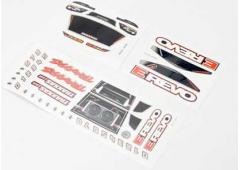 Traxxas TRX7114 Decal sheets, 1/16 E-Revo