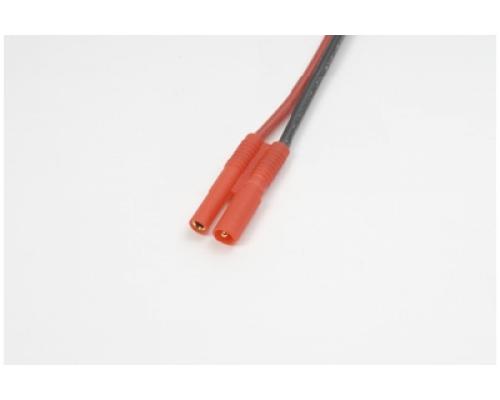 2.0mm goudstekker, Vrouw., silicone kabel 20AWG, 10cm (1st)