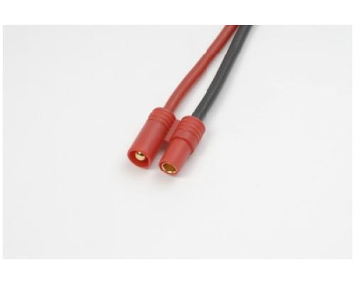 3.5mm goudstekker, Man., silicone kabel 14AWG, 10cm (1st)