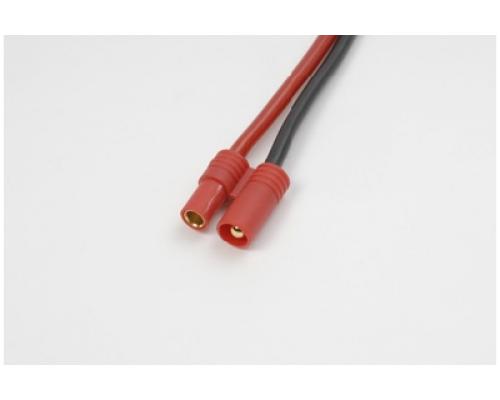 3.5mm goudstekker, Vrouw., silicone kabel 14AWG, 10cm (1st)