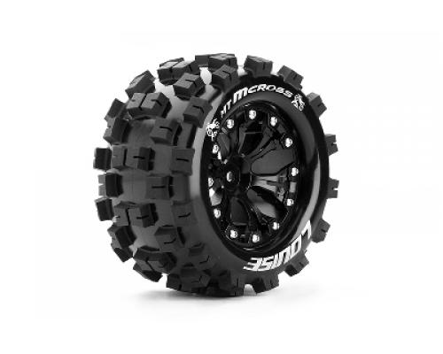 MT-MCROSS - 1-10 Monster Truck Banden Set - Verlijmd op velg - Soft - 2.8\" Velgen Zwart