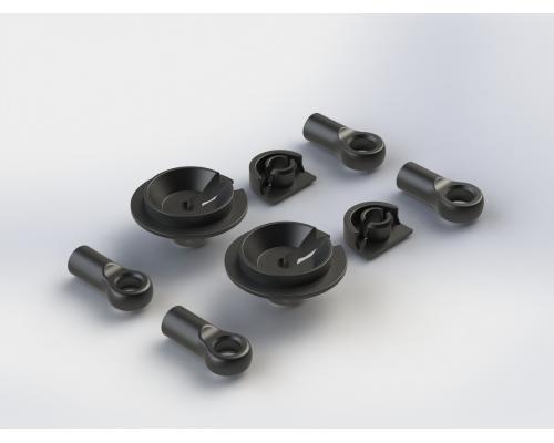 AR330338 Shock Rod End Set Nero (2) (ARAC8971)