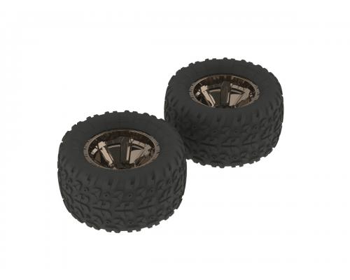AR550004 Copperhead MT Tire Wheel GLU Black Chrome (2) (ARAC9610)