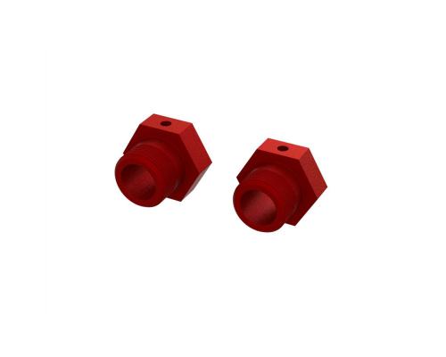 Aluminum Wheel Hex 24mm, Red (2) ARA310928