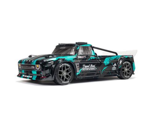Arrma 1/8 INFRACTION 4X4 3S BLX 4WD All-Road Street Bash Resto-Mod Truck RTR, Groen-Blauw ARA4315V3T