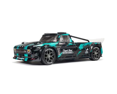 Arrma 1/8 INFRACTION 4X4 3S BLX 4WD All-Road Street Bash Resto-Mod Truck RTR, Groen-Blauw ARA4315V3T