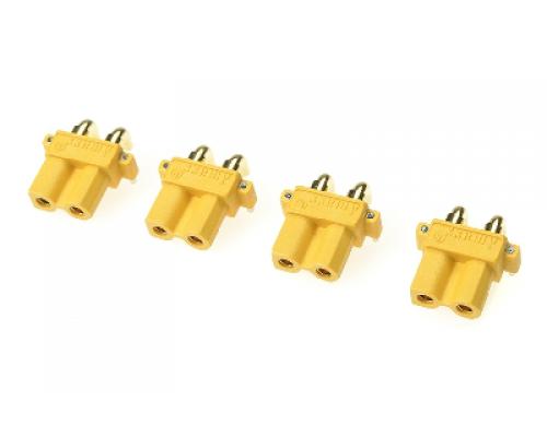 Connector - XT-30PW - Goudcontacten - Vrouw. - 4 st