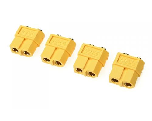 Connector - XT-60PB - Goudcontacten - Vrouw. - 4 st