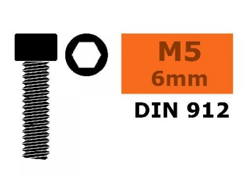 Cilinderkopschroef - Binnenzeskant - M5X6 - Staal - 10 st