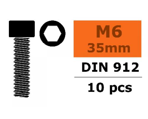 Cilinderkopschroef - Binnenzeskant - M6X35 - Staal - 10 st