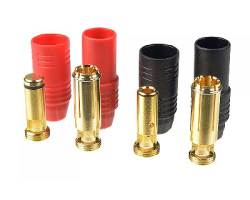 G-Force RC - Connector - AS-150 - Anti Spark - Goudcontacten - Mannelijk + Vrouwelijk - Rood + Black