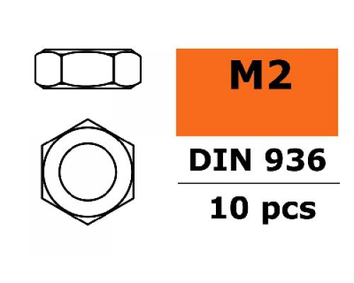Lage zeskantmoer - M2 - Gegalvaniseerd staal - 10 st