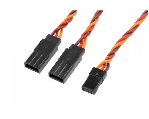 Servo Y-kabel - Gedraaide kabel - JR/Hitec - 22AWG / 60 Strengen - 15cm - 1 st