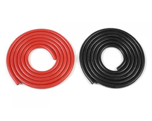 Siliconen-kabel - Superflex - 3,3mm 12AWG - 1050/0.08 Strengen - 1m Rood + 1m Zwart