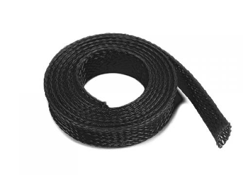 Kabel beschermhoes - Gevlochten - 10mm - Zwart - 1m
