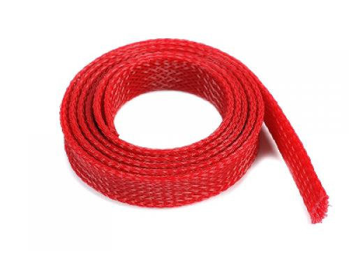 Kabel beschermhoes - Gevlochten - 14mm - Rood - 1m