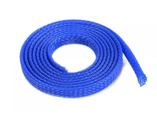 Kabel beschermhoes - Gevlochten - 6mm - Blauw - 1m