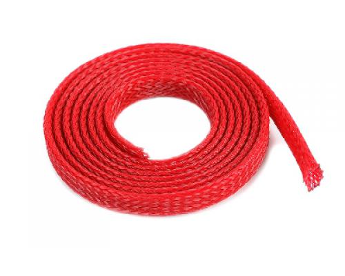 Kabel beschermhoes - Gevlochten - 6mm - Rood - 1m