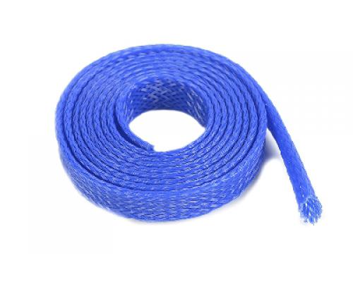 Kabel beschermhoes - Gevlochten - 8mm - Blauw - 1m