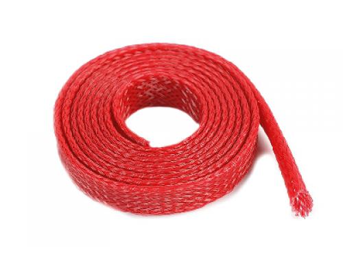 Kabel beschermhoes - Gevlochten - 8mm - Rood - 1m