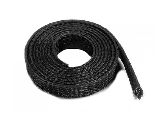 Kabel beschermhoes - Gevlochten - 8mm - Zwart - 1m