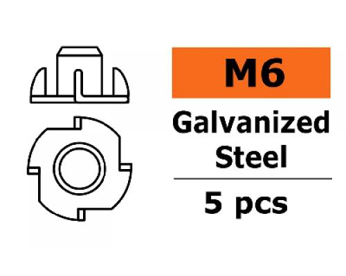 Revtec Inslagmoer M6 Gegalvaniseerd staal 5 st