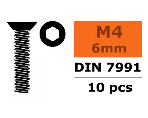 Revtec Verzonkenkopschroef Binnenzeskant M4X6 Staal 10 st