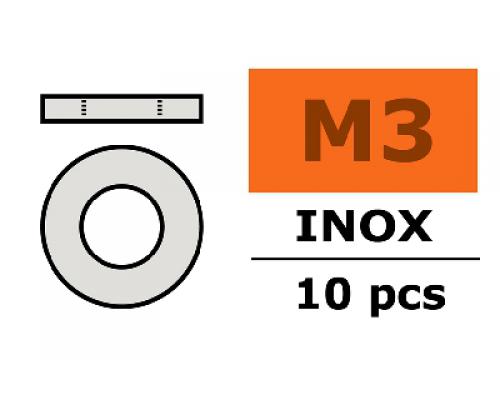 Revtec Vlakke sluitring M3 Inox 10 st