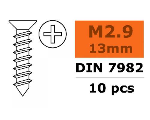 Revtec Zelftappende verzonkenkopschroef 2,9X13mm Gegalvaniseerd staal 10 st