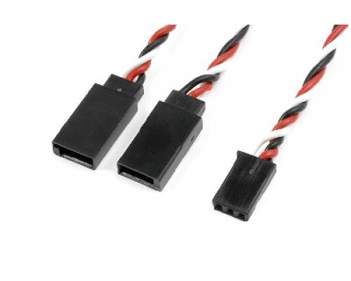 Servo Y-kabel - Gedraaide HD siliconen-kabel - Futaba - 22AWG / 60 Strengen - 15cm - 1 st