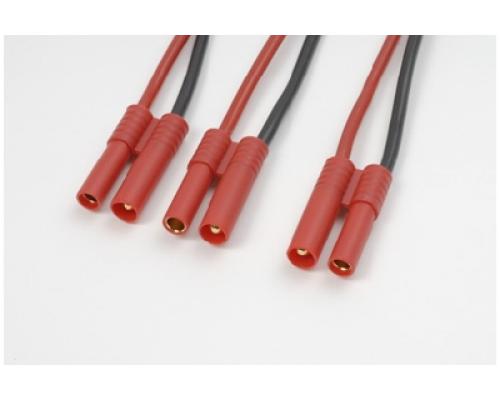 Y-kabel serieel 4.0mm goudstekker, silicone kabel 14AWG (1st)