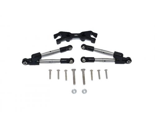 ALUMINUM REAR TIE RODS WITH STABILIZER -13PC SET BLACK GPM TRX HOSS