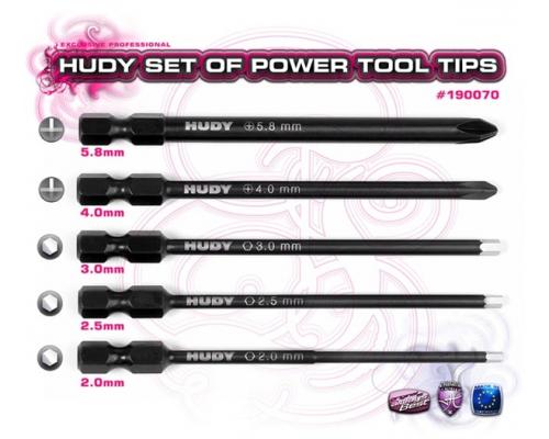 H190070 Set Of Power Tool Tips 2.0, 2.5, 3.00mm + 4.0, 5.8