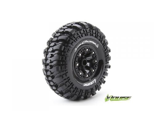 CR-CHAMP - 1-10 Crawler Banden Set - Verlijmd op velg - Super Soft - 2.2\" Velgen Zwart -