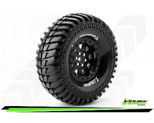 CR-ARDENT - 1-10 Crawler Bandenset - Gemonteerd - Super Soft - Velgen 1.9 Zwart - Zeskant 12mm - L-T