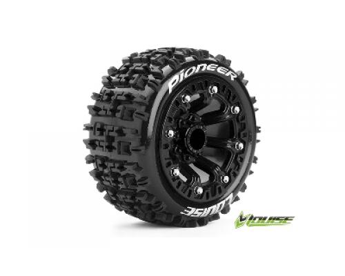 ST-PIONEER - 1-16 Truck Banden Set - Verlijmd op velg - Soft - 2.2\" Velgen Zwart - REVO